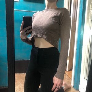 Cropped super soft funky sweater